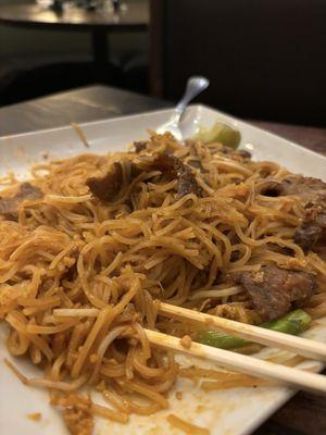 Another photo of the Pad Thai that I took two bites of and let the manager know that it tasted rancid