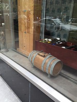 Wine barrel.... I wonder what sort of wine it contains...