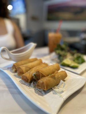 veggie egg rolls and the vegetable noodle pho. My husband had the Filet Mignon & Fat Brisket Pho.