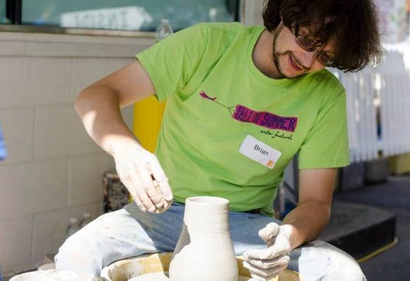 Live Pottery Wheel Demonstrations at our annual Fall Out of Summer Arts Festival