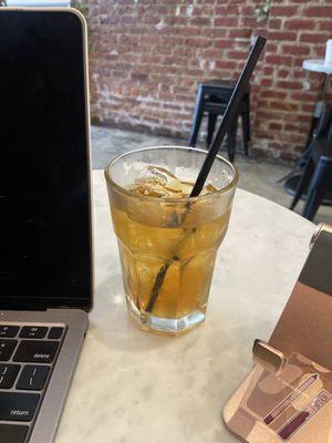 Mango black tea refresher