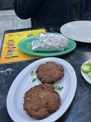 Chicken chapli kabab, Beef Kabab Roll