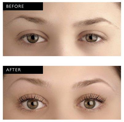 Before and After Lash Lift Treatment