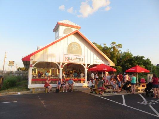 Front of the food stand