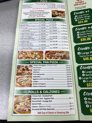 Page 1 menu 2023