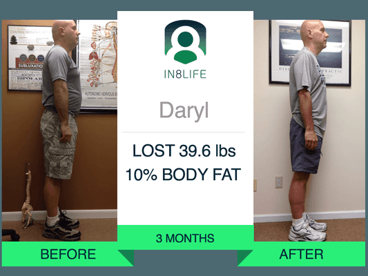 WEIGHT LOSS Daryl lost 40 pounds and 10% body fat in only 3 months with our program!