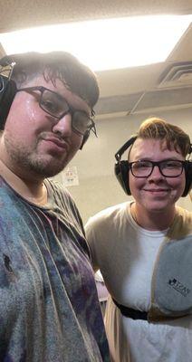 Me and My sister enjoying our time at the range with our new found confidence in handling firearms thanks to the help of Bernadette.