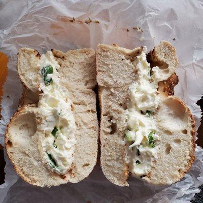 Sesame Bagel with Scallion Cream Cheese