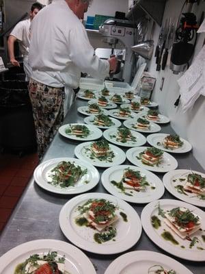 Chef plating a function