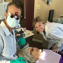 Below is Robyn, with a wonderful patient, during Dr. Sutherlands routine yearly check with a cleaning.