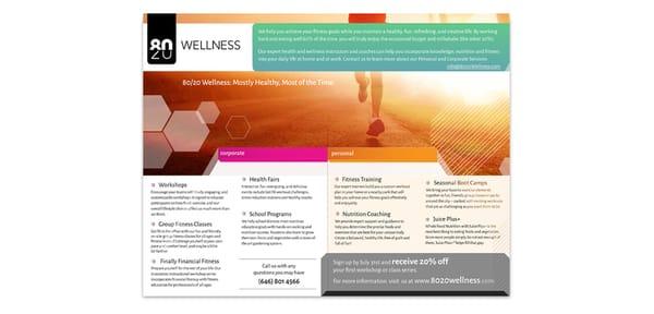 Digital Sales sheet for 80/20 Wellness