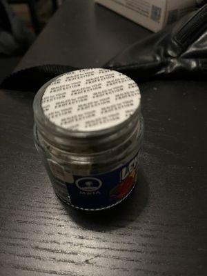 MOTA jar with mismatched seal