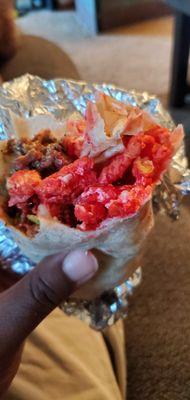 Cheeto Burrito (first bite)