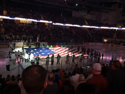 Celebrating Veteran's Day at the Indy Fuel Game 11/15/14