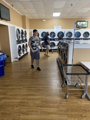 Washers and dryers.