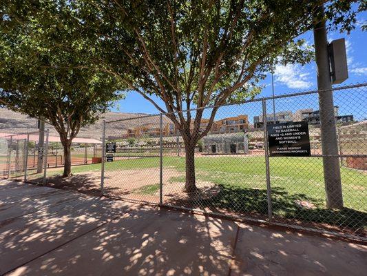 Practice batting cage.