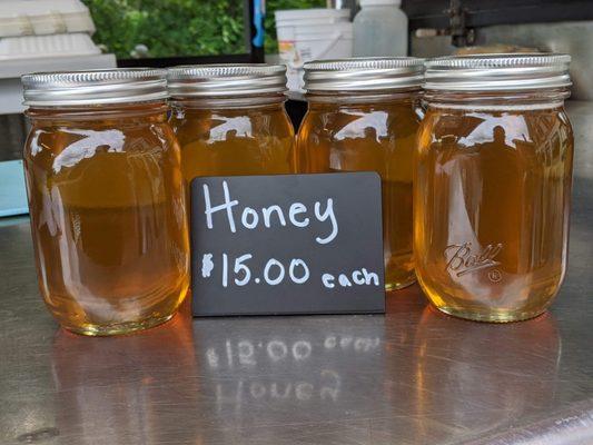 Fresh local honey from Pinnacle Honey! Cared for by our very own Zakk Thompson