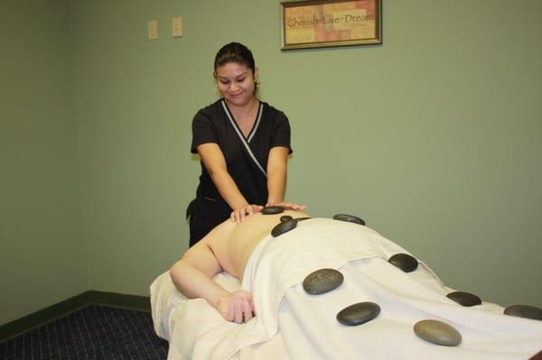 my boyfriend getting a massage