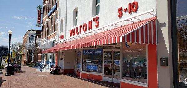 Walton's 5-10 storefront is the museum entrance