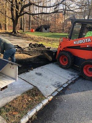 Removing old driveway