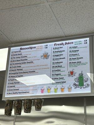 Updated menu