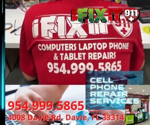 I Fix iT 911 (954)999-5865 Your Electronic Repair center Located in Davie, FL