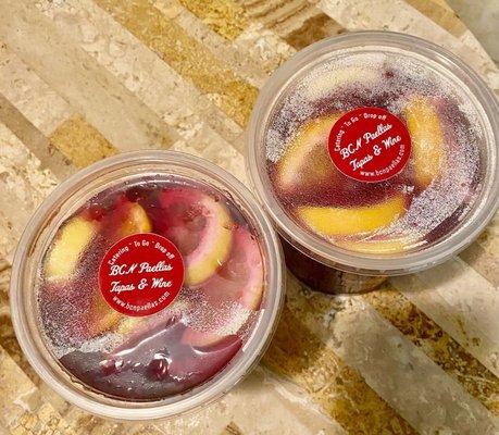 Grab & go Sangria containers available