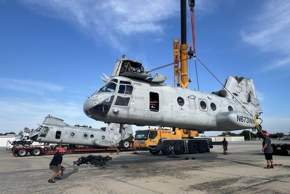 SER Crane rental lifting USAF helicopter