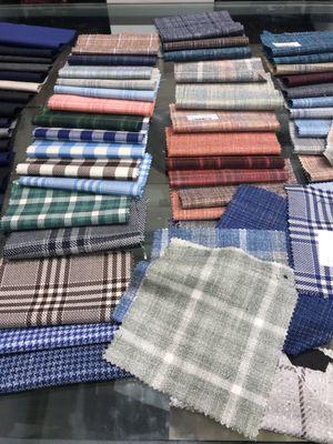 Picking our materials to find the coolest custom flannel (1 of 2)