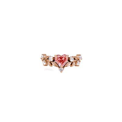 Pink Heart Shape and diamonds