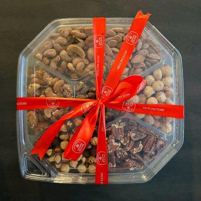 Assorted Roasted Nuts with ribbon