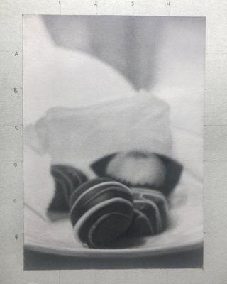 Joann's candy house is so awesome that I had to create a charcoal drawing of the candies!!