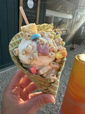 Lucky Charms Cereal Ice Cream!! Flavors change daily :)