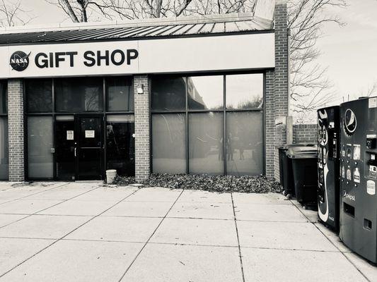 Cute little gift shop. Outside is a relic of the past.