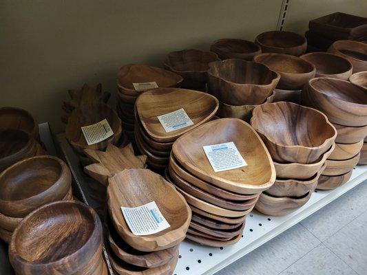 Smooth wooden appetizer bowls or candy bowls!