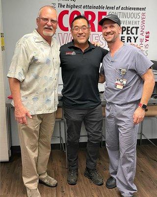 Dr. Robert Cameto, Dr. Paul Sasaura, and Dr. Hunter Greene.