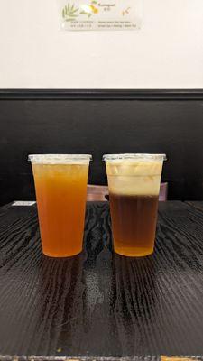 Guava Green Tea and Oolong Milk Tea