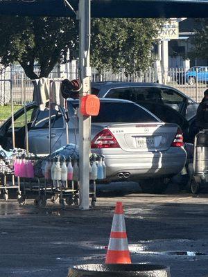 Vehicle being detailed