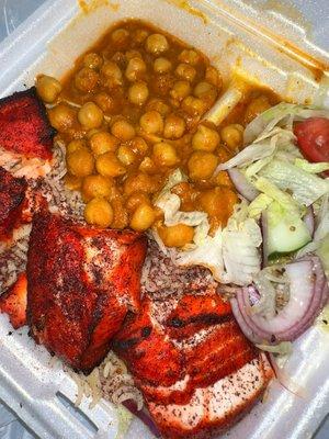 Salmon Kabob Platter