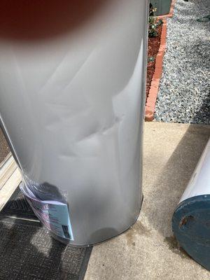 Damaged water heater