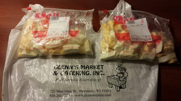 Cheese curds from Glenn's Market in Watertown, Wi.