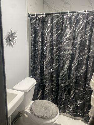 Brand new marble tile showers