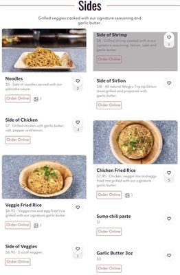 Menu - Sides