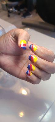 Southwest Airlines (SWA) pride! #SWANAILART ##SOUTHWESTAIRLINES #SOUTHWESTAIRLINESNAILS @SOUTHWESTAIRLINES @SWALIFE