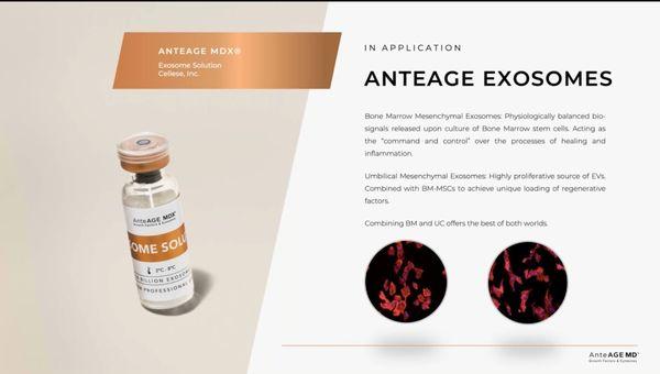 "Unlock the Fountain of Youth".
 AnteAGE MDX® Exosome Skin Treatment Special w/$100 Gift Card. Limited time offer for new clients, ends 8/31