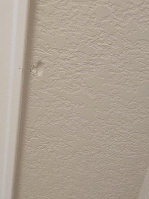 Dent in drywall