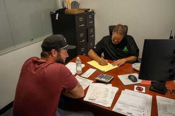 Kinda makes you wonder what the inside joke is here? Elmer & Chase enjoying a day in the office today