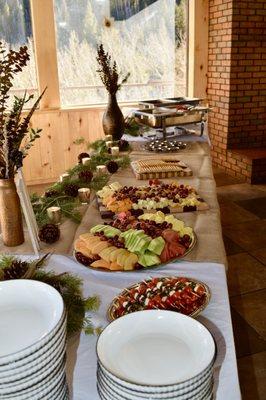 The finger foods we had catered by Monarch Lodge