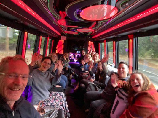 Healdsburg Wine Tasting in a Party Bus