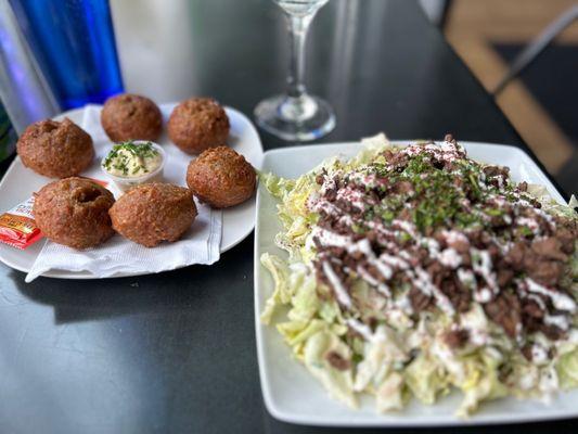 Falafels and Shawerma Salad